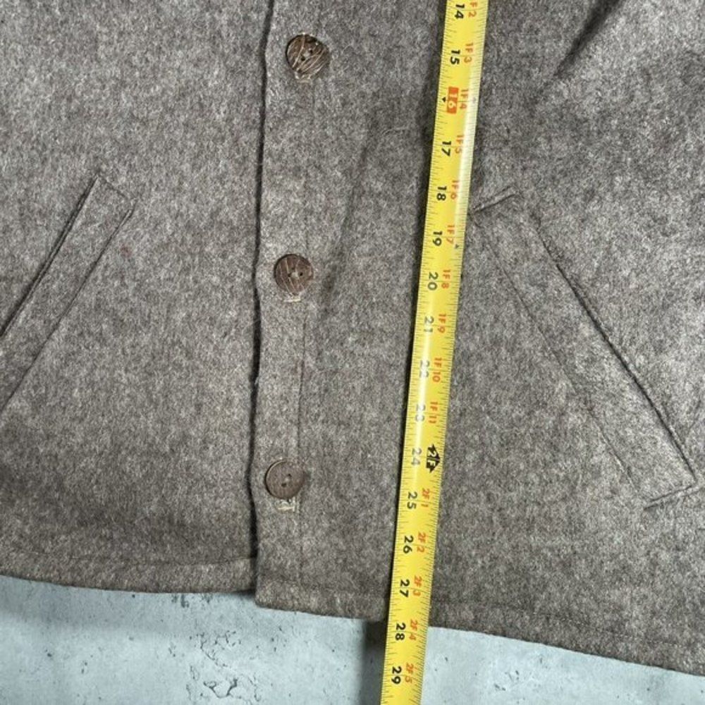 Sean Jean Womens Wool Jacket Long Sleeved Brown Button Down Peacoat Size Large‎ - Picture 7 of 10